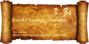 Karácsonyi Zsanett névjegykártya