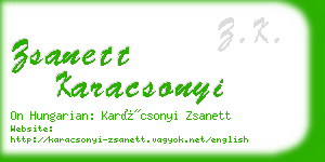 zsanett karacsonyi business card